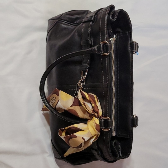 Coach Leather Hampton Satchel  with Purse Tie - Picture 3 of 8